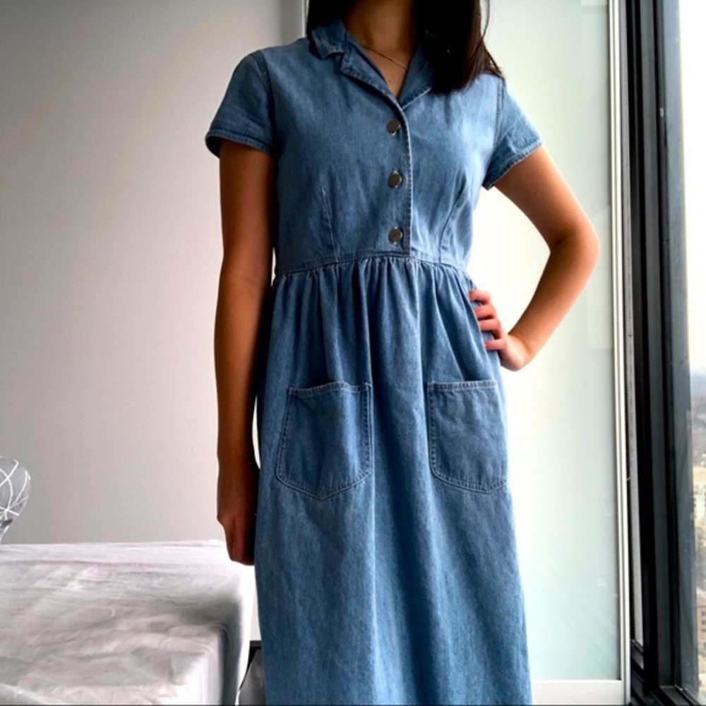 Vintage Long Denim Dress